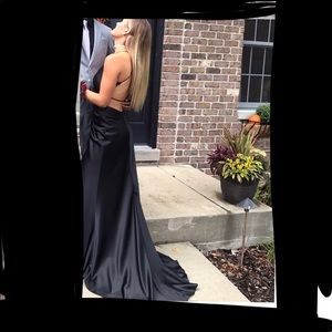 MoriLee Black Silk Prom/Homecoming Dress